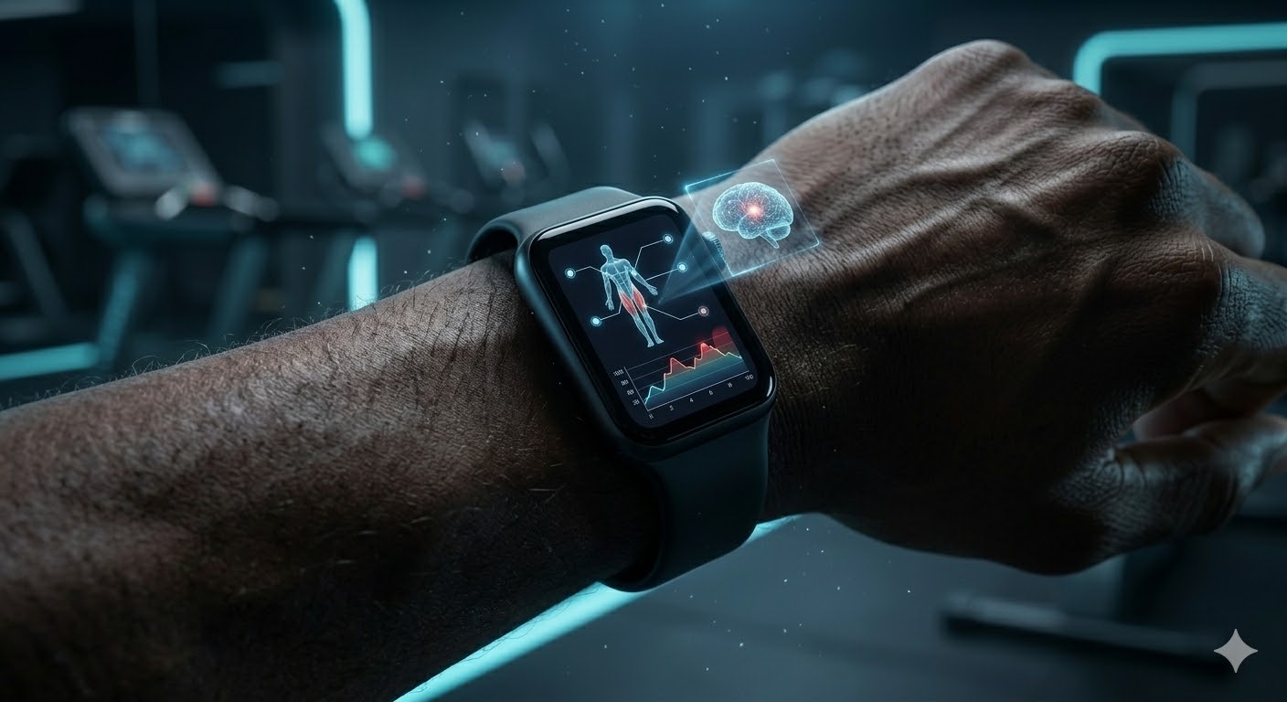ساعة لياقة ذكية Fitness Tracker و AI Fitness لتتبع البيانات الحيوية.