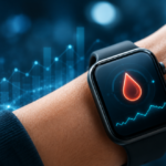 ساعة ذكية تعرض مؤشرات تتبع السكر عبر الساعات الذكية وتقنيات الصحة الرقمية في 2026